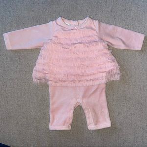 Fleece Pink Ballerina Onesie